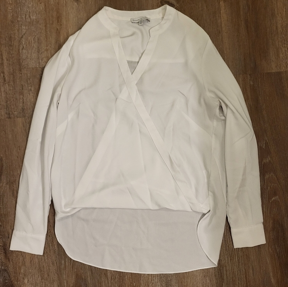 Anthropologie Maison d'ameile Wrap Blouse X-small White - Picture 2 of 9